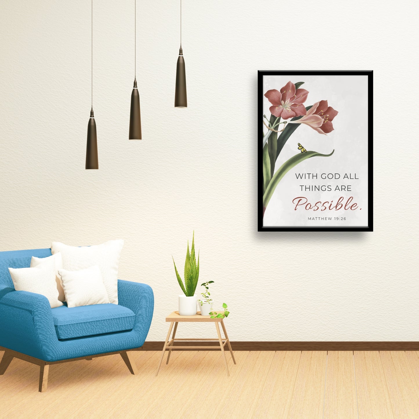 Bible verse wall frames home decor Items for living room wall hangings for office decoration Christian bible verse board -Size - 13” X 19”