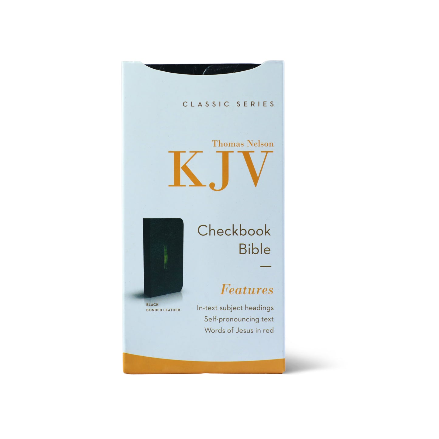 KJV, Checkbook Bible, Compact, Bonded Leather, Black, Wallet Style, Red Letter: Holy Bible, King James Version