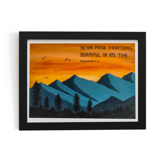 Authentic Hand crafted acrylic painting - Bible verse Wall decor