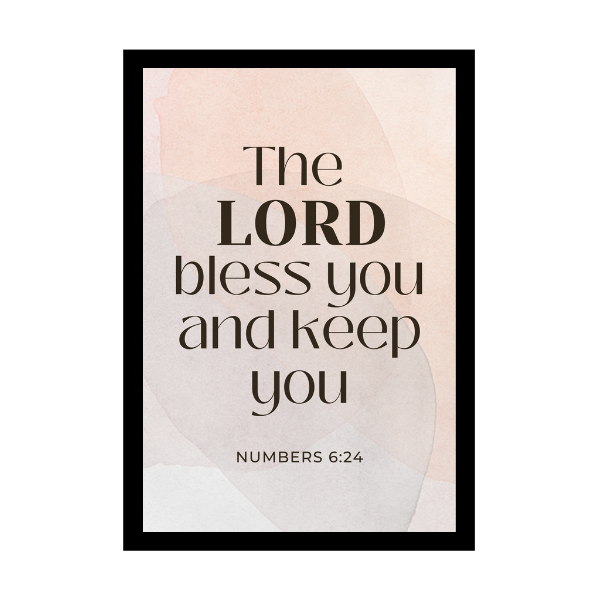 “The LORD bless you and keep you” - Bible Verse Wall Hanging frame - Gift for Housewarming