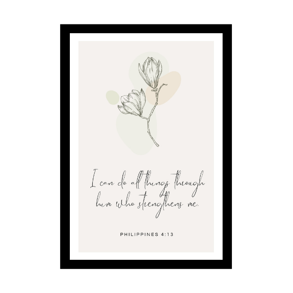 I can do all things through Christ who gives me strength.”  - Bible Verse Wall Hanging frame - Bible Verse Wall Hanging frame - Office & Work place