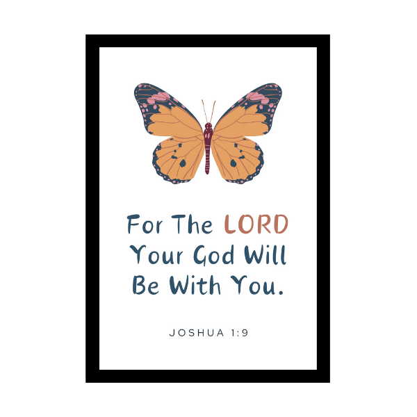 “For The Lord Your God Will Be With You.” - Bible Verse Wall Hanging frame - Promises
