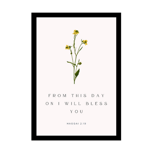 “From This Day On I Will Bless You” - Bible Verse Wall Hanging frame - Promises