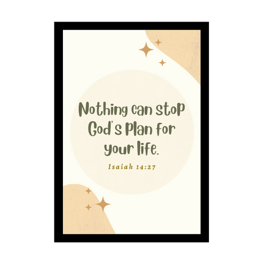 “Nothing can stop God’s plan for your life.”  - Bible Verse Wall Hanging frame - Gift for Wedding