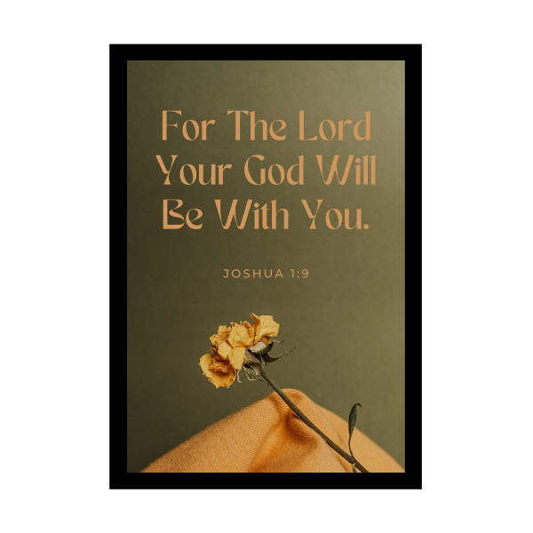 “For The Lord Your God Will Be With You.”- Bible Verse Wall Hanging frame - Health and well-being