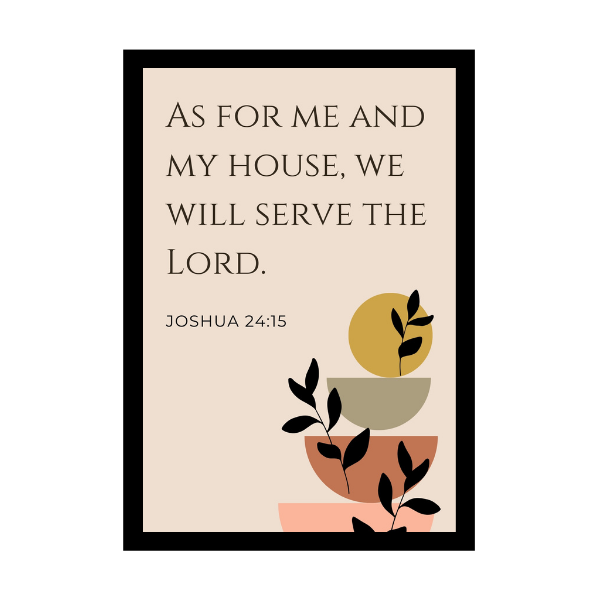 “As for me and my house, we will serve the Lord.”  - Bible Verse Wall Hanging frame - Gift for Housewarming