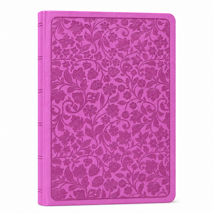 KJV Large Print Personal Size Reference Bible, Pink LeatherTouch Cover,  11.5-Point Font, Red Letter Edition, Concordance & Maps - Old and New Testament - English Reference Bible Size- 6" X 8.5"
