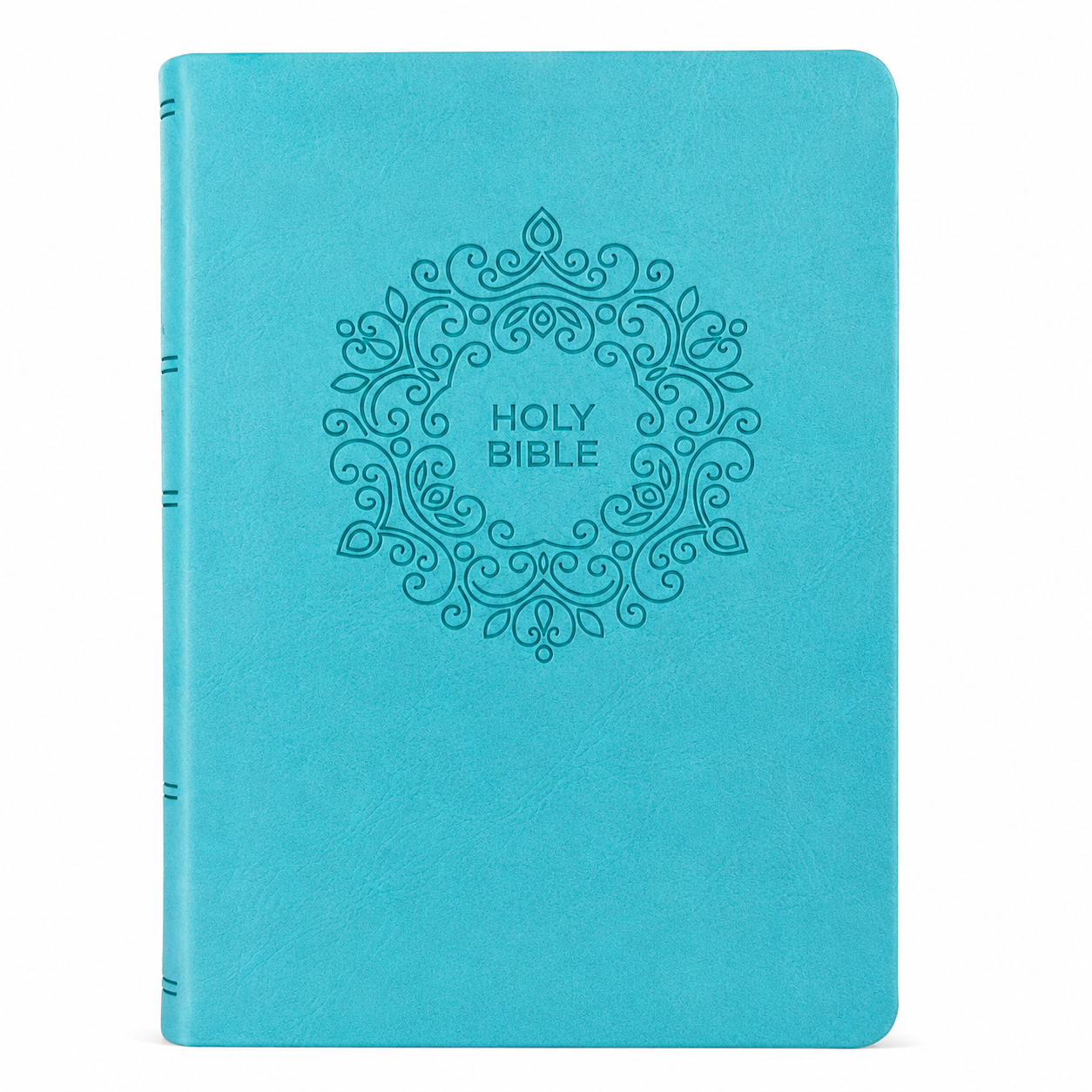 NKJV Thinline Bible, Compact, Leathersoft, Turquoise Blue, Red Letter, Comfort Print Holy Bible Old and New Testament - English Reference Bible Size 4.5" X 7"