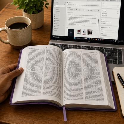 KJV Large Print Personal Size Reference Bible, Violet LeatherTouch Cover,  11.5-Point Font, Red Letter Edition, Concordance & Maps - Old and New Testament - English Reference Bible Size- 6" X 8.5"