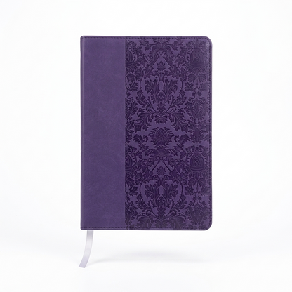 KJV Large Print Personal Size Reference Bible, Violet LeatherTouch Cover,  11.5-Point Font, Red Letter Edition, Concordance & Maps - Old and New Testament - English Reference Bible Size- 6" X 8.5"