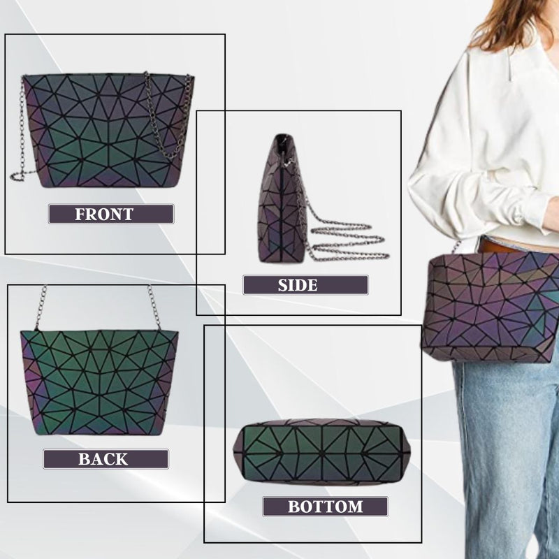Geometry Handbag Bags Luminous | Bag Laser Geometry Luminous | Luminous Bag  Chain - Shoulder Bags - Aliexpress