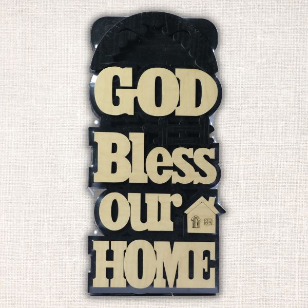 God bless our home…Bible Verse Wooden Wall Hanging frame - Home decor