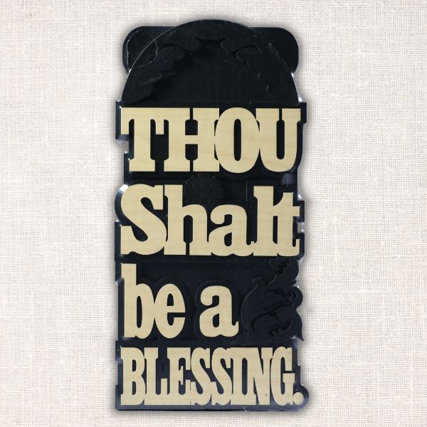 Thou shalt be a blessing…Bible Verse Wooden Wall Hanging frame - Home decor
