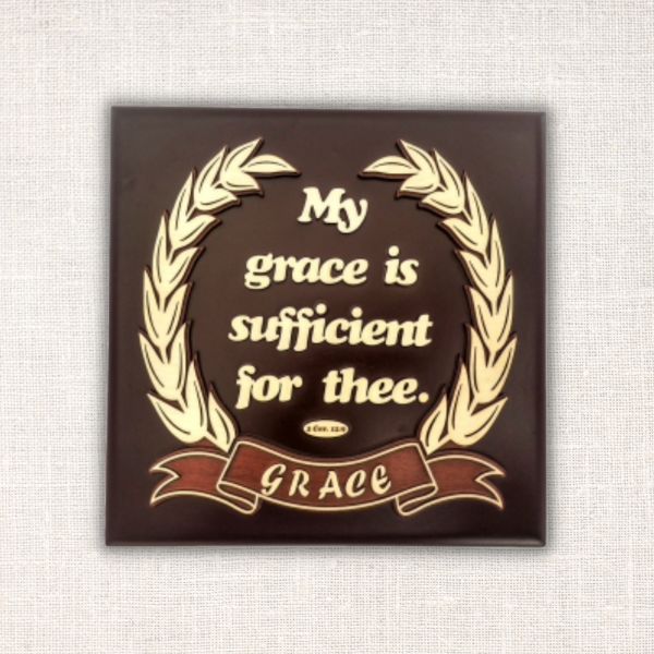 My grace is sufficient for thee…Bible Verse Wooden Wall Hanging frame - Home decor