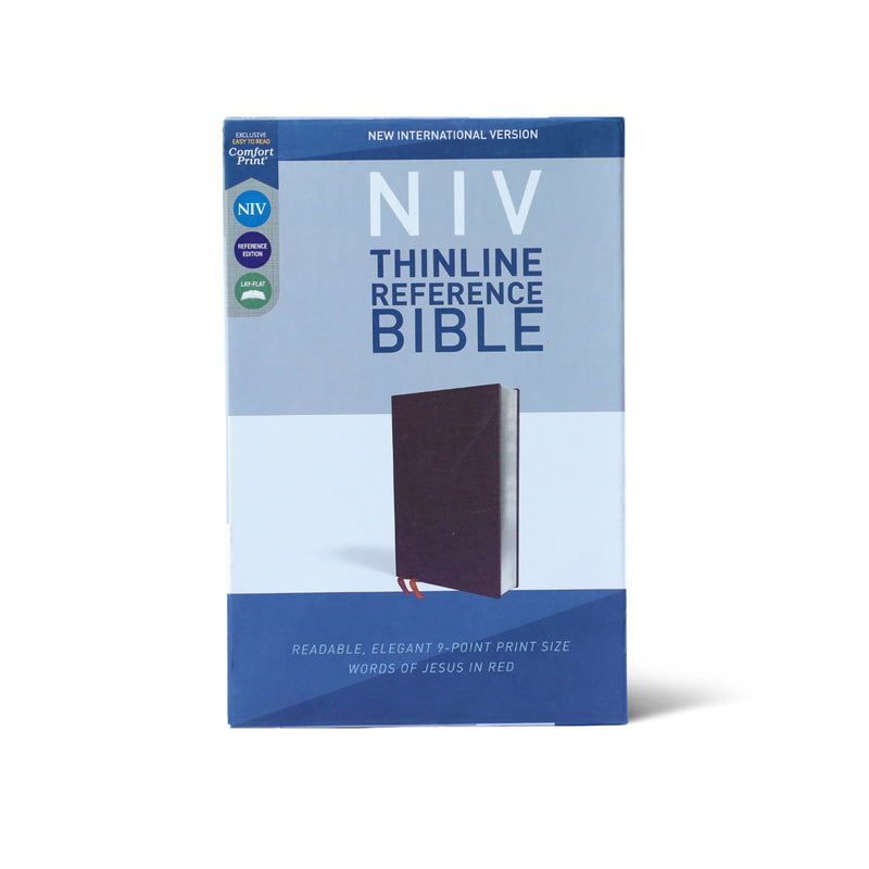 NIV Thinline Reference Bible Leathersoft -  Brown - Red Letter- Comfort Print
