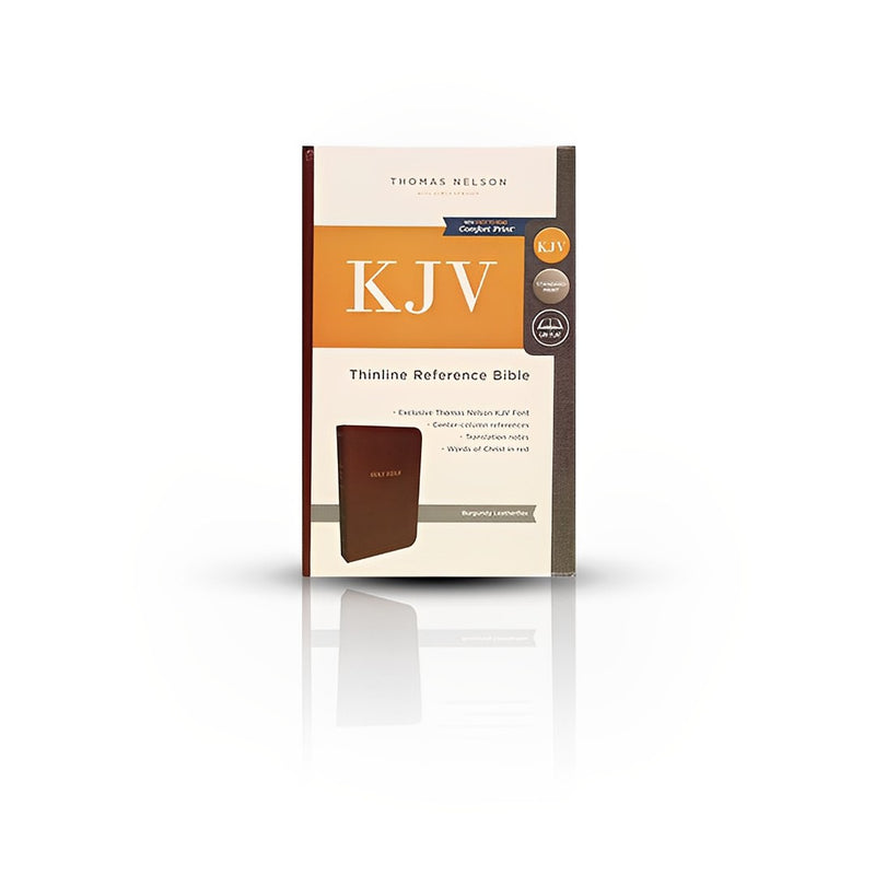 KJV Holy Bible Old and New Testament, Burgundy Leatherflex, King James Version Thinline Reference Bible  - English