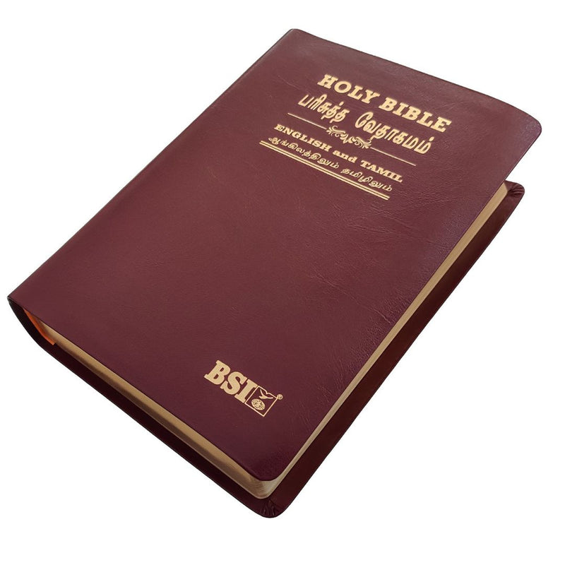 Tamil English Parallel Holy Bible | Burgundy Color | Korean Print | Tamil (O.V) English (ESV)