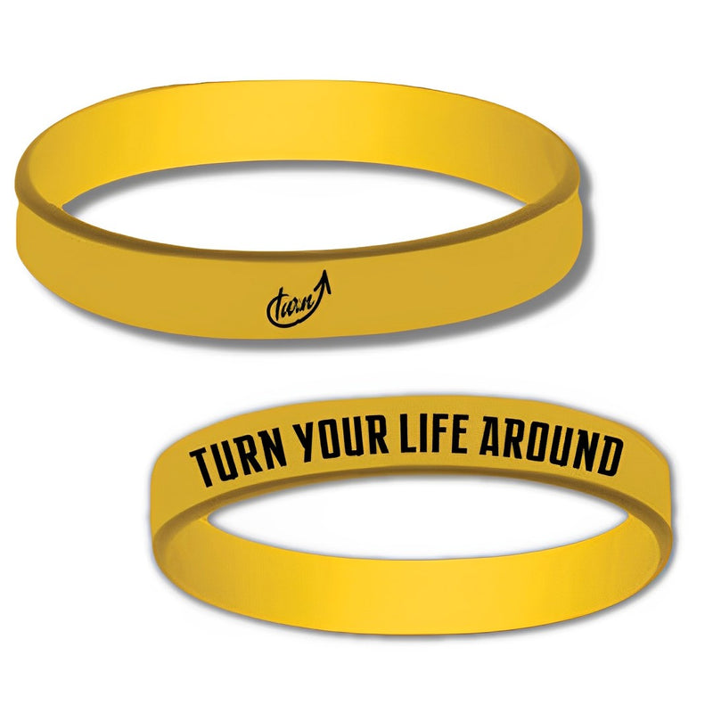 UTurn Wristband with Inspirational quote Turn your life around  Silicone Bracelets Stretchable Wristbands for Men, Women and  Teen Gifts - 1 piece