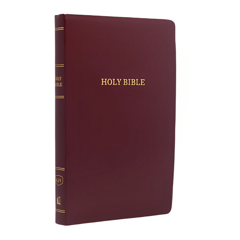 KJV Holy Bible Old and New Testament, Burgundy Leatherflex, King James Version Thinline Reference Bible  - English